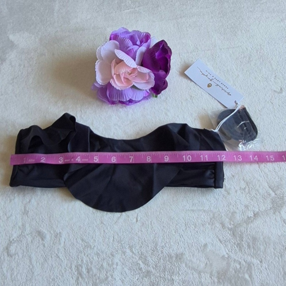 SPIRITUAL GANGSTER ISLAND TIME BIKINI TOP COLOR VINTAGE BLACK SIZE S. - Picture 3 of 4
